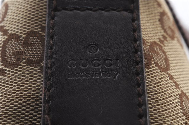 Authentic GUCCI Shoulder Cross Body Bag Purse GG Canvas Leather Brown 6564C