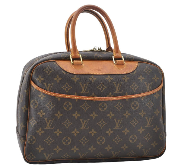 Authentic Louis Vuitton Monogram Deauville Hand Bag M47270 LV 6564E