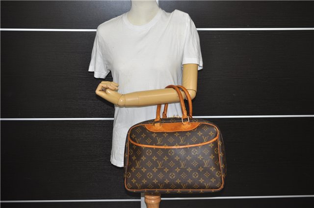 Authentic Louis Vuitton Monogram Deauville Hand Bag M47270 LV 6564E