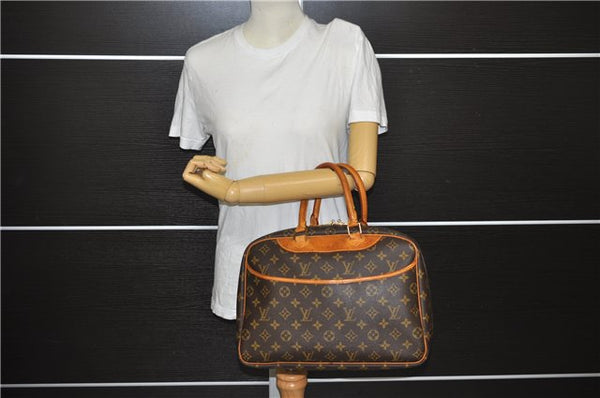 Authentic Louis Vuitton Monogram Deauville Hand Bag M47270 LV 6564E