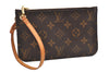 Authentic Louis Vuitton Monogram Neverfull Pouch Purse Clutch Bag LV 6564F