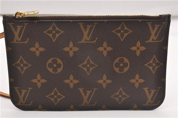 Authentic Louis Vuitton Monogram Neverfull Pouch Purse Clutch Bag LV 6564F