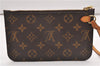 Authentic Louis Vuitton Monogram Neverfull Pouch Purse Clutch Bag LV 6564F