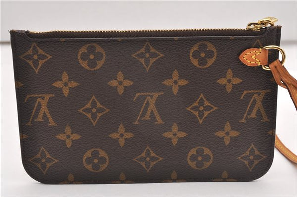 Authentic Louis Vuitton Monogram Neverfull Pouch Purse Clutch Bag LV 6564F