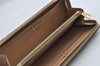 Auth Louis Vuitton Monogram Empreinte Portefeuille Clemence Wallet Beige 6564I