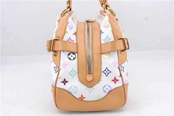 Auth Louis Vuitton Monogram Multicolor Claudia Hand Bag White M40193 LV 6566D