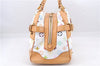 Auth Louis Vuitton Monogram Multicolor Claudia Hand Bag White M40193 LV 6566D