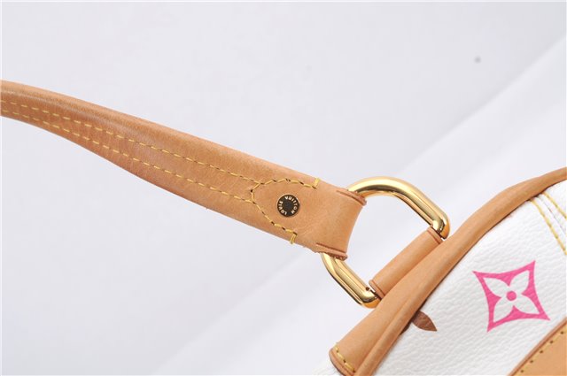 Auth Louis Vuitton Monogram Multicolor Claudia Hand Bag White M40193 LV 6566D