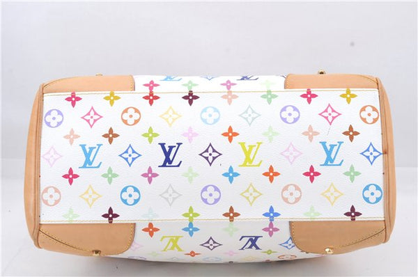 Auth Louis Vuitton Monogram Multicolor Claudia Hand Bag White M40193 LV 6566D