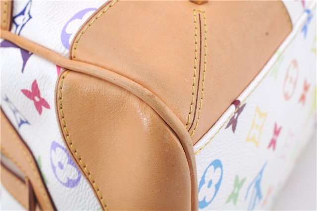Auth Louis Vuitton Monogram Multicolor Claudia Hand Bag White M40193 LV 6566D