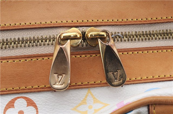 Auth Louis Vuitton Monogram Multicolor Claudia Hand Bag White M40193 LV 6566D