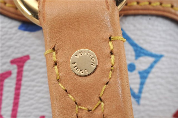 Auth Louis Vuitton Monogram Multicolor Claudia Hand Bag White M40193 LV 6566D