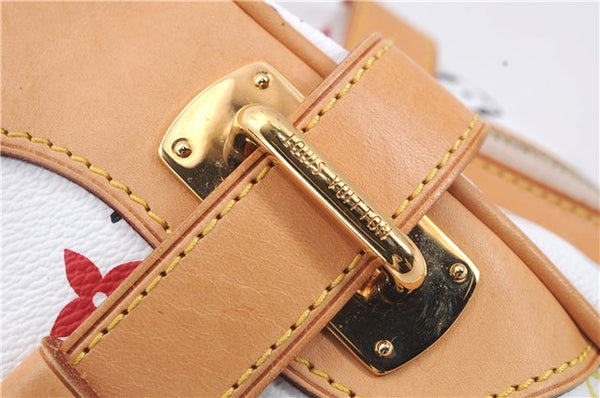 Auth Louis Vuitton Monogram Multicolor Claudia Hand Bag White M40193 LV 6566D
