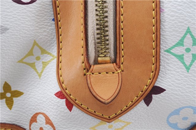Auth Louis Vuitton Monogram Multicolor Claudia Hand Bag White M40193 LV 6566D
