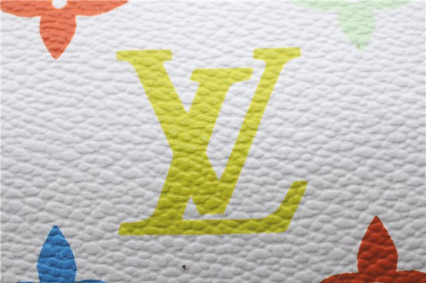 Auth Louis Vuitton Monogram Multicolor Claudia Hand Bag White M40193 LV 6566D