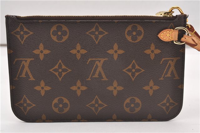 Authentic Louis Vuitton Monogram Neverfull Pouch Purse Clutch Bag LV 6566F