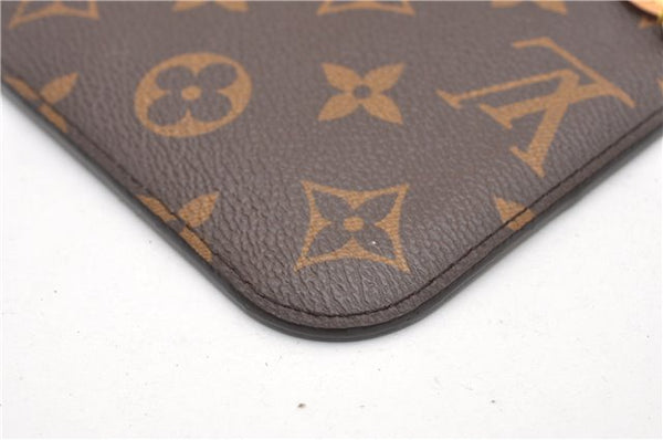 Authentic Louis Vuitton Monogram Neverfull Pouch Purse Clutch Bag LV 6566F