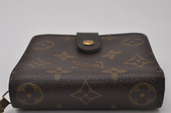 Authentic Louis Vuitton Monogram Compact Zip Bifold Wallet Purse M61667 LV 6566I