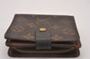 Authentic Louis Vuitton Monogram Compact Zip Bifold Wallet Purse M61667 LV 6566I