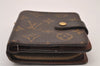 Authentic Louis Vuitton Monogram Compact Zip Bifold Wallet Purse M61667 LV 6566I