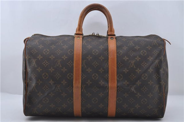 Authentic Louis Vuitton Monogram Keepall 45 Travel Boston Bag M41428 LV 6568D