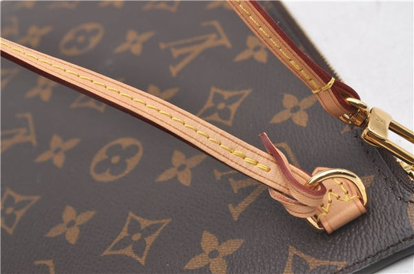 Authentic Louis Vuitton Monogram Neverfull Pouch Purse Clutch Bag LV 6569F