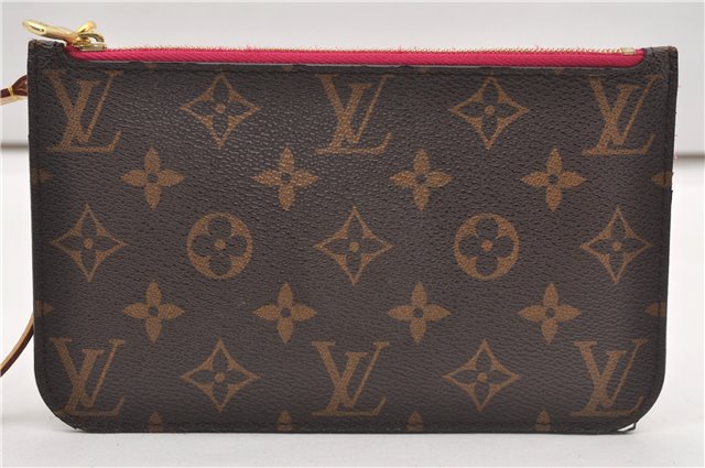 Authentic Louis Vuitton Monogram Neverfull Pouch Purse Clutch Bag Pink LV 6570F