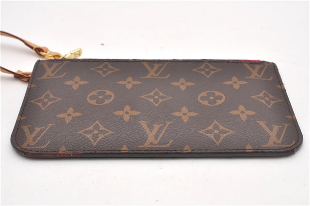 Authentic Louis Vuitton Monogram Neverfull Pouch Purse Clutch Bag Pink LV 6570F