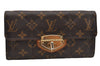 Auth Louis Vuitton Monogram Etoile Portefeuille Sarah Wallet M66556 LV 6570I