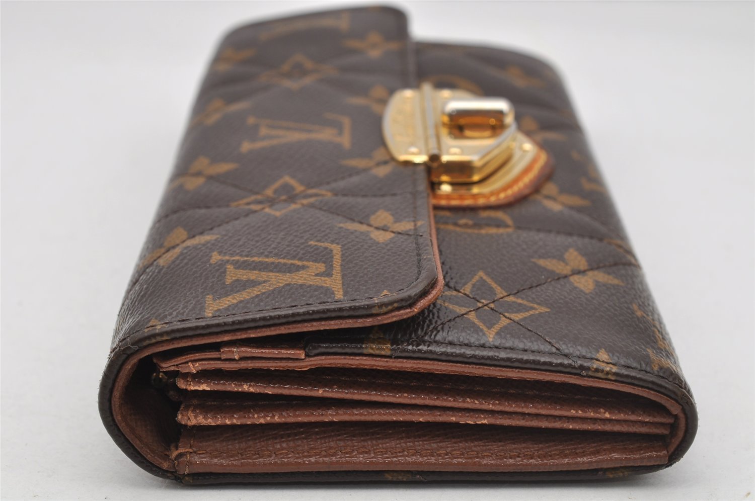 Auth Louis Vuitton Monogram Etoile Portefeuille Sarah Wallet M66556 LV 6570I