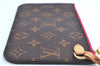 Authentic Louis Vuitton Monogram Neverfull Pouch Purse Clutch Bag Pink LV 6571F