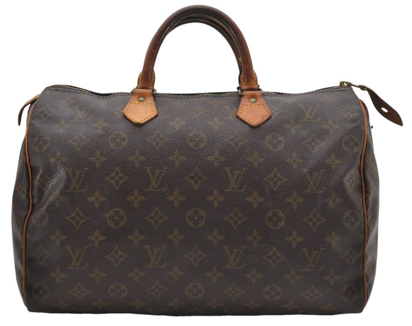 Authentic Louis Vuitton Monogram Speedy 35 Hand Bag M41524 LV 6572D