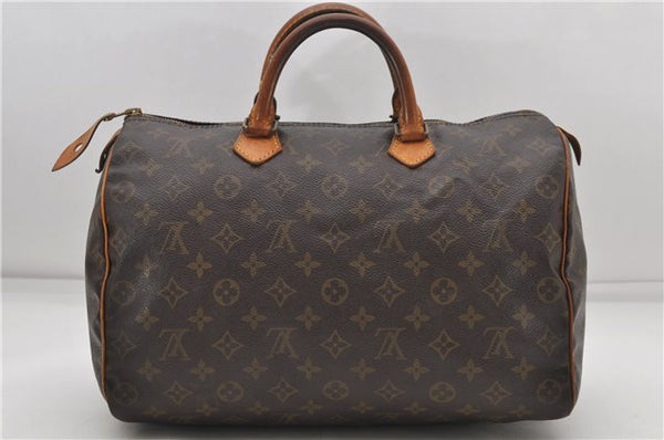 Authentic Louis Vuitton Monogram Speedy 35 Hand Bag M41524 LV 6572D