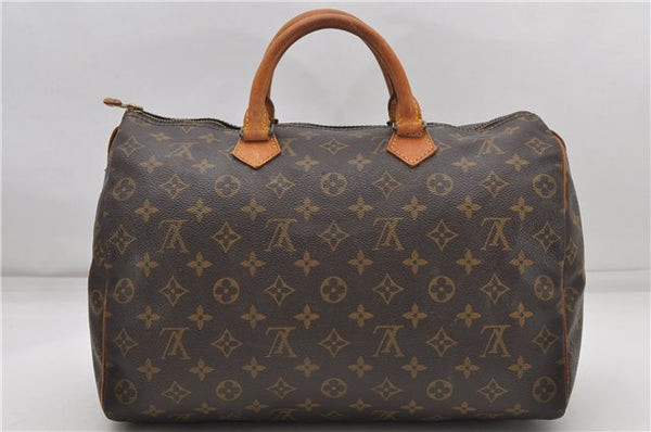 Authentic Louis Vuitton Monogram Speedy 35 Hand Boston Bag M41524 LV 6573D