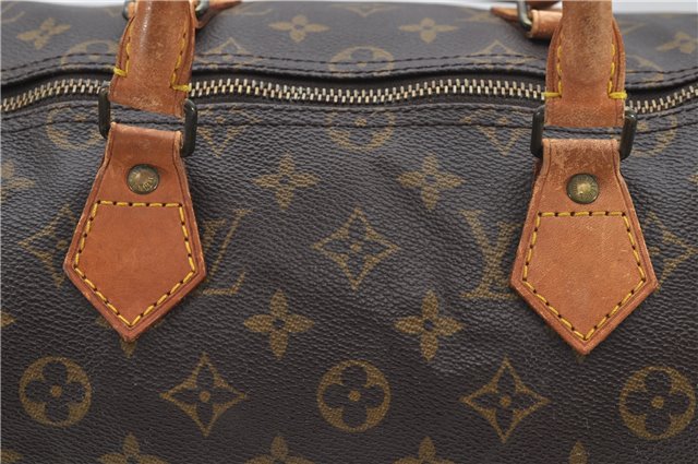 Authentic Louis Vuitton Monogram Speedy 35 Hand Boston Bag M41524 LV 6573D