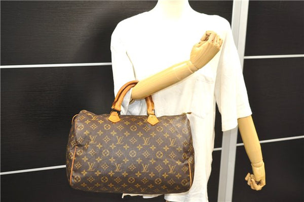 Authentic Louis Vuitton Monogram Speedy 35 Hand Boston Bag M41524 LV 6573D