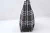 Authentic BURBERRY Check Shoulder Hand Bag Purse Nylon Leather Black 6573E