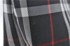 Authentic BURBERRY Check Shoulder Hand Bag Purse Nylon Leather Black 6573E