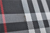 Authentic BURBERRY Check Shoulder Hand Bag Purse Nylon Leather Black 6573E