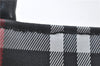 Authentic BURBERRY Check Shoulder Hand Bag Purse Nylon Leather Black 6573E