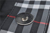 Authentic BURBERRY Check Shoulder Hand Bag Purse Nylon Leather Black 6573E