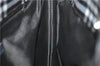 Authentic BURBERRY Check Shoulder Hand Bag Purse Nylon Leather Black 6573E
