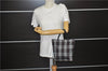 Authentic BURBERRY Check Shoulder Hand Bag Purse Nylon Leather Black 6573E