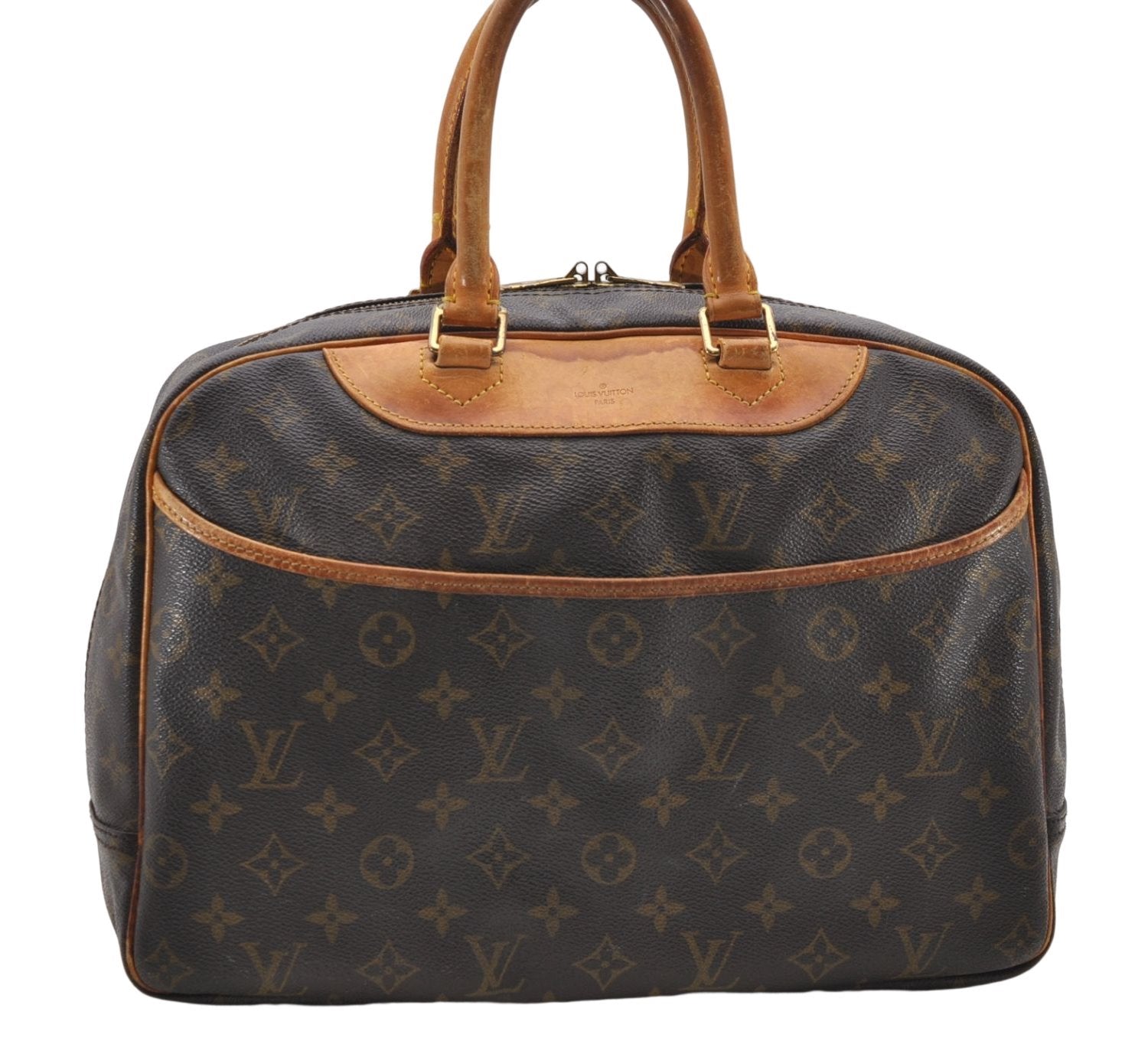 Authentic Louis Vuitton Monogram Deauville Hand Bag M47270 LV 6574D