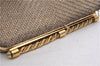 Authentic GUCCI Vintage Clutch Hand Bag Purse Mesh Gold 6575C