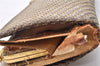 Authentic GUCCI Vintage Clutch Hand Bag Purse Mesh Gold 6575C