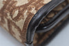 Authentic Christian Dior Trotter Hand Tote Bag Canvas Leather Brown 6576I