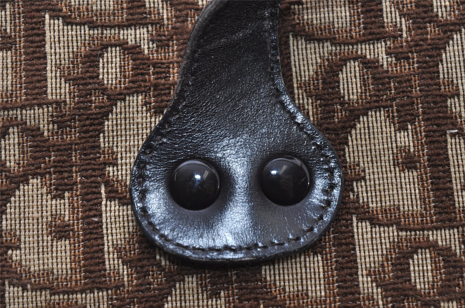 Authentic Christian Dior Trotter Hand Tote Bag Canvas Leather Brown 6576I