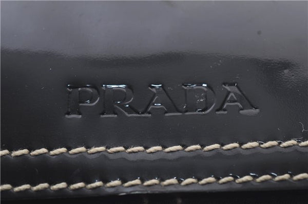 Authentic PRADA Nylon Leather Shoulder Tote Bag Black 6577C