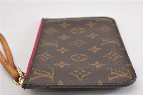 Authentic Louis Vuitton Monogram Neverfull Pouch Purse Clutch Bag Pink LV 6577F